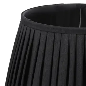 Kaat Polyester Blend Empire Lamp Shade ( Screw On ) Black / 20cm H x 30cm W x 30cm D