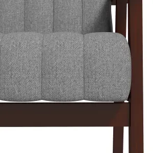 HOMCOM Modern Accent Chair Upholstered Armchair for Bedroom Living Room Grey