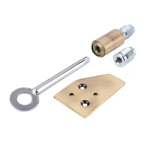 Sash Heritage Sash Stop with Key & 2 Inserts - 28mm - Antique Brass