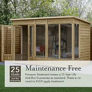 4LIFE Apex Summerhouse 6x8 - Double Door - 5 Window