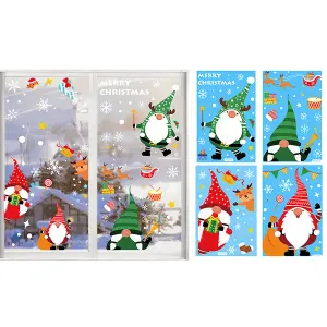 Gonks PVC reusable Christmas Window Stickers