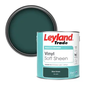 Leyland Trade Vinyl Soft Sheen Walls & Ceilings Emulsion Paint Blue Green (RAL 6004) - 2.5L