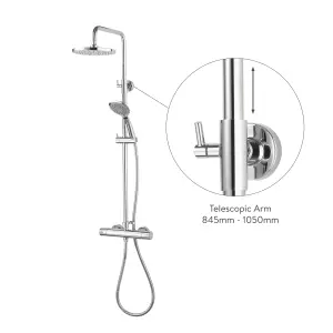 Aqualisa Sierra Gloss Chrome effect Rear fed Mixer Shower