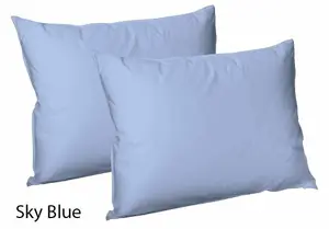 Pair of Pillowcase Polycotton Plain Dyed Housewife Pair of Pillow Covers 75cmx50cm