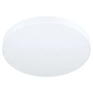 Flush Ceiling Light Colour White Shade White Plastic Bulb LED 24W Included