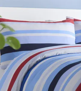 Portfolio Living Simply Stripes Blue Duvet Cover Set King Bedding Set