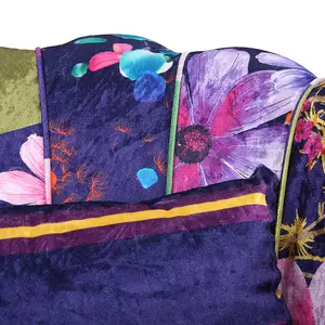 Fabric Patchwork Daisy Accent Chair