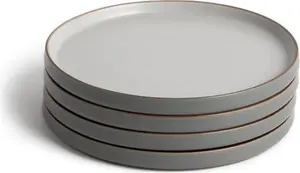 Habitat Speckle Set Of 4 Side Plate - Grey