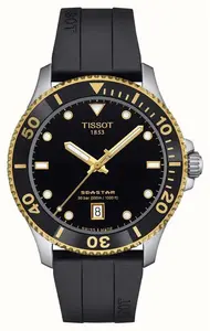 Tissot Seastar 1000 40mm Mens Watch Black Rubber T1204102705100 40mm - Tissot Watches