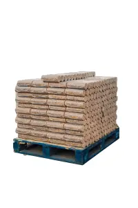 Croft Logs Three Quarter Pallet Premium Wood Briquette Heat logs Nestro 90 packs (630 logs)