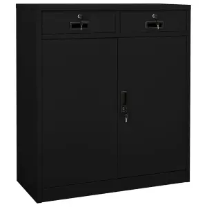 Berkfield Office Cabinet Black 90x40x102 cm Steel