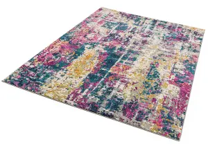 Modern Multi Funky Rug, Abstract Rug for Bedroom, & LivingRoom, DiningRoom Rug, 9mm Thickness Multi Rug-120cm X 170cm