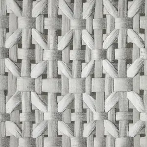 Galerie Pepper Seta Grey Glitter Octogonal Honeycomb Wallpaper