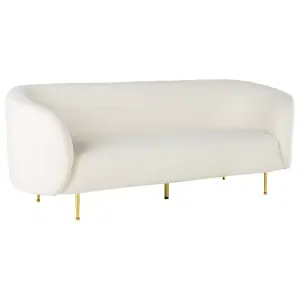 3 Seater Boucle Sofa White LOEN