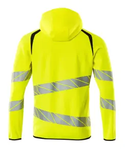 Mascot Accelerate Safe Hoodie with Zipper (Hi-Vis Yellow/Black)  (XX Large)