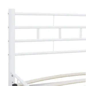 vidaXL 285300  Bed Frame White Metal 180x200 cm Super King