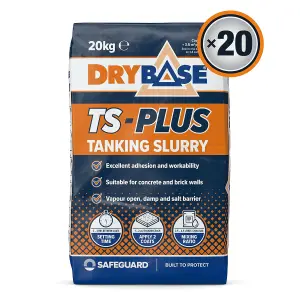 Drybase TS-PLUS Tanking Slurry 20kg x 20 Pack