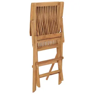 Berkfield Folding Garden Chairs 6 pcs Solid Teak Wood