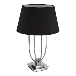 Interiors by Premier Regents Park Black Shade Table Lamp