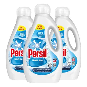 Persil XXL Washing Liquid Detergent Non-Bio Stain Removal 68 Washes 1.836 L, 3pk