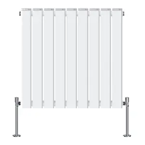 Right Radiators 600x612 mm Horizontal Double Flat Panel Designer Radiator White