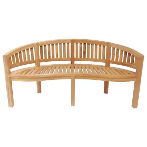 Charles Bentley Solid Wooden Teak Garden Outdoor San Diego Bench 5.2Ft 3 Seater