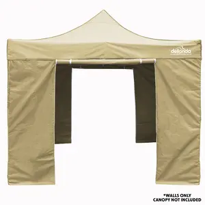 Side Walls Door & Windows for 3x3m Pop-Up Gazebo - BEIGE - Garden Party Tent