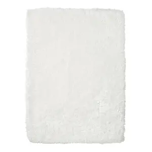 Ivory Plain Shaggy Handmade Modern Easy to clean Rug for Bed Room Living Room and Dining Room-200cm X 290cm