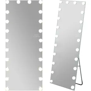 Moncerrad Metal Rectangle LED Floor Mirror