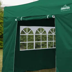 Dellonda Premium 3x3m Pop-Up Gazebo & Side Walls with Carry Bag, Stakes & Weight Bags