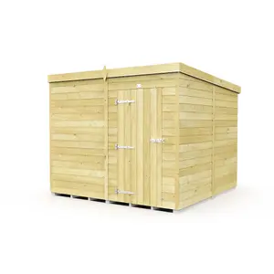 DIY Sheds 8x8 Pent Shed - Single Door Without Windows