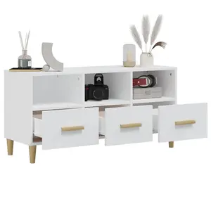 Berkfield TV Cabinet White 102x36x50 cm Engineered Wood