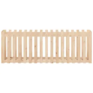 Berkfield Garden Raised Bed with Fence Design 200x50x70 cm Solid Wood Pine