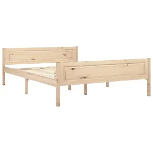 Berkfield Bed Frame Solid Pinewood 140x200 cm