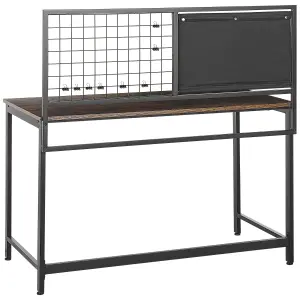 Office Desk with Memo Board Black VINCE