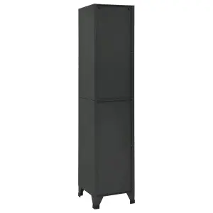 Berkfield Locker Cabinet Anthracite 38x40x180 cm Steel