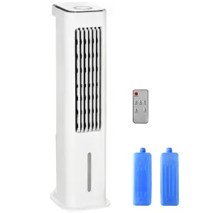 HOMCOM Evaporative Air Cooler with Timer, Oscillating, Ice Cooling Tower Fan