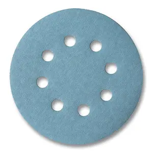 125mm P320 Ceramic abrasive 8 hole Hook & loop backed discs. Price per 50 discs.