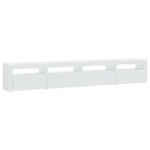 Berkfield TV Cabinet with LED Lights White 240x35x40 cm