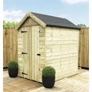 5 x 5 Garden Shed Premier Pressure Treated T&G APEX + Single Door (5' x 5' / 5ft x 5ft) (5x5 )