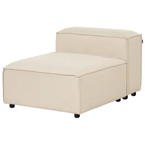 Left-Hand Corner Sofa ARDAL Beige Fabric 3 Seater Left Hand