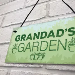 Red Ocean Grandads Garden Hanging Summer House Shed Sign Garden Plaque Birthday Gifts For Grandad