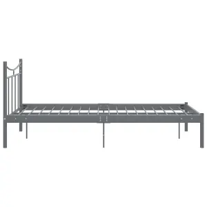 Berkfield Bed Frame Grey Metal 120x200 cm