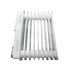 Right Radiators Oil Filled Radiator 9 Fin 2000W Electric Portable Heater 3 Settings Thermostat White