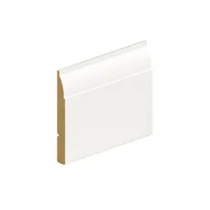 PACK OF 20 (Total 20 Units) - 14.5mm Thick Primed MDF Dual Purpose V Groove & Ovolo Skirting Board - 14.5mm x 119mm x 4200mm