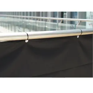 Black Garden Privacy Screen Net Fence Balcony Sun Shade Windbreak UV Panel Cover 0.9 x 6m