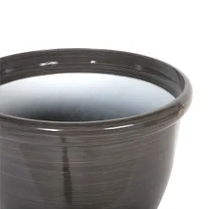 Set of 2 Plant Pots 49 cm Brown TESALIA