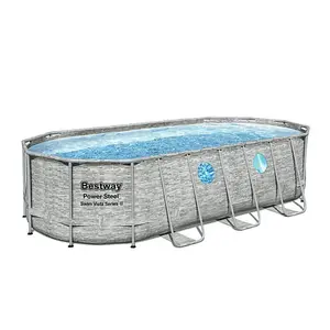 Bestway Power Steel Swim Vista Series™ 18ft x 9ft x 48in Oval Pool Set with Filter Pump