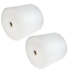 2 Rolls x 750mm x 100m Strong Packing Moving Wrapping Protective Small Bubble Wrap Rolls