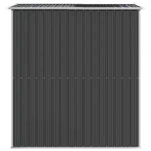 6 ft. W x 6 ft. D Galvanized Steel Apex Garden Shed Anthracite